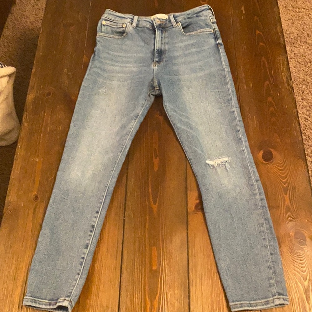 Zara High Rise Ankle Skinny Jeans